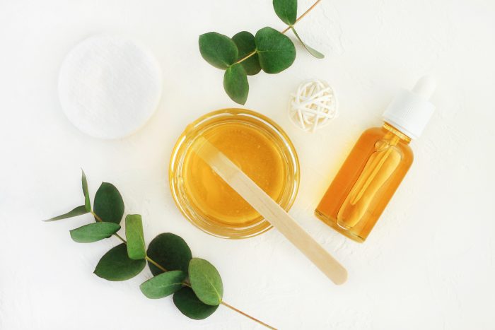Vegan beauty set up with botanicals