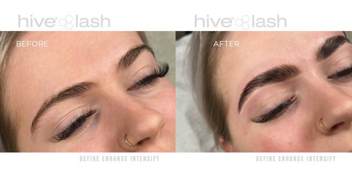 Hive of Beauty Brow Lamination Before and After