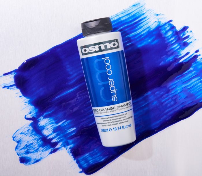 OSMO Super Cool Zero Orange Shampoo 300ml with product texture smear