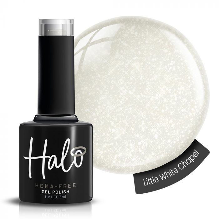 halo little white chapel swatch and bottle