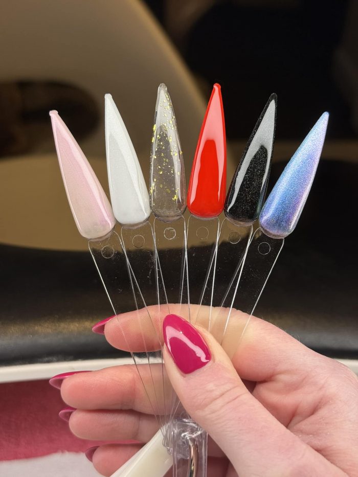 nail swatches with all shades