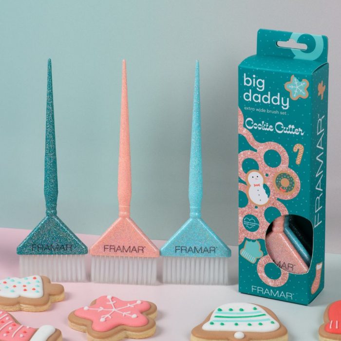 image of cookie cutter big daddy brush set with christmas cookies