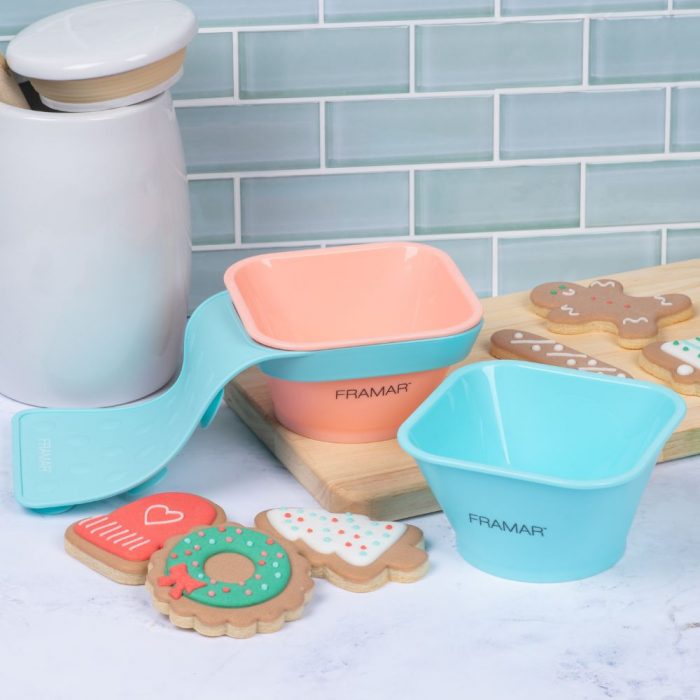 image shows cookie cutter toning tub with christmas cookies