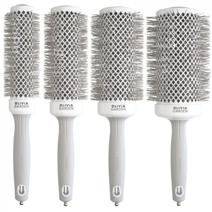 image shows size range in olivia garden expert blowout speed brushes
