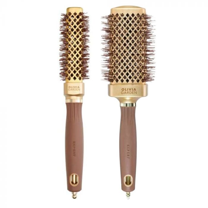 image shows size range in olivia garden expert blowout straight brushes