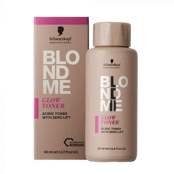 shows the glow toner bottle and box