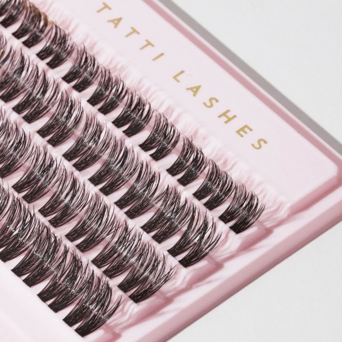 close up of tatti lashes invisi-lash clusters