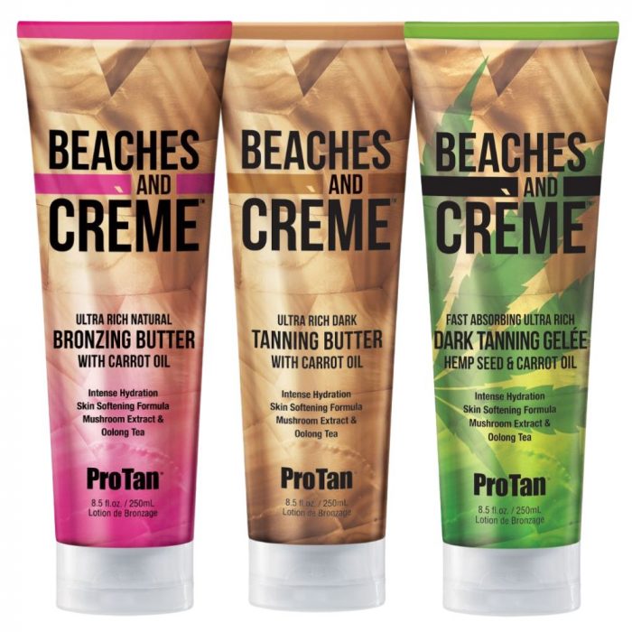 image of beaches and creme tanning butters