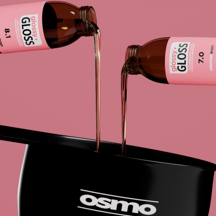 glossy gloss pouring into a tint bowl