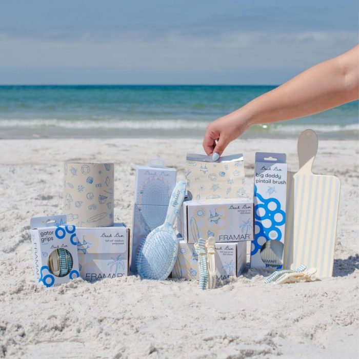 full framar beach bum collection on a beach