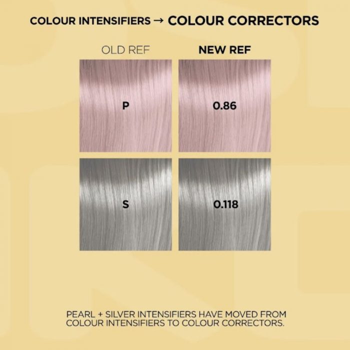 colour intensifiers new shade numbers