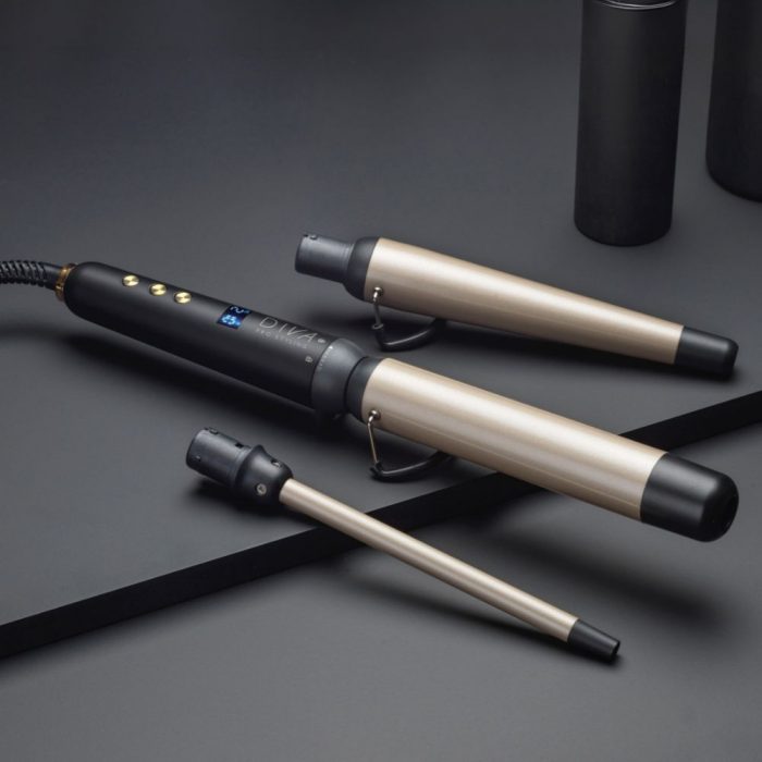 close up image of diva multi wand and the different barrels included