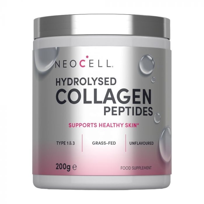 NeoCell Hydrolysed Collagen Peptides powder tub, 200g, supports healthy skin