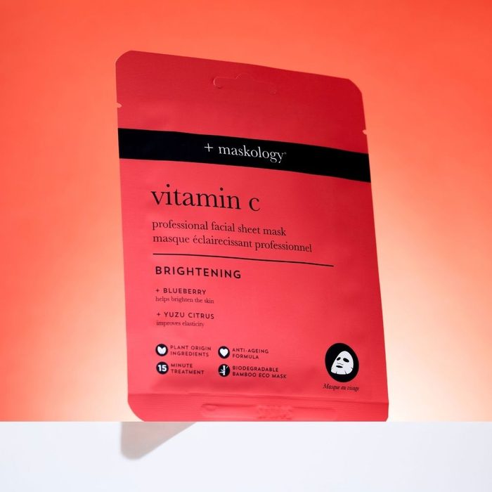 Vitamin C korean sheet mask pack on display