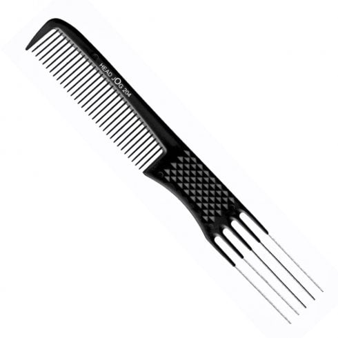 Head Jog 204 Metal Prong Comb Black