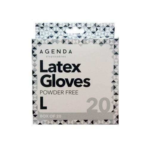 Agenda Latex Powder-Free Gloves Large (20)