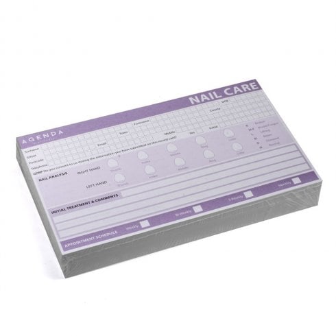 Agenda  Nail Technician Client Cards