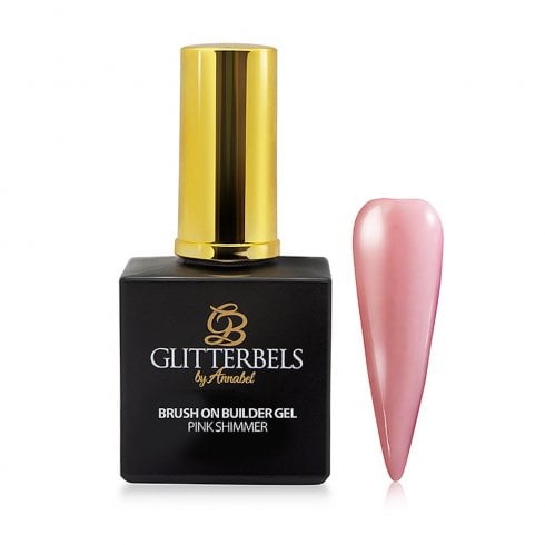 Glitterbels Brush On Builder Gel Pink Shimmer 17ml