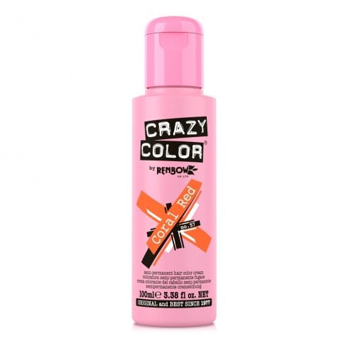Crazy Color Semi-Permanent Colour Coral Red 100ml