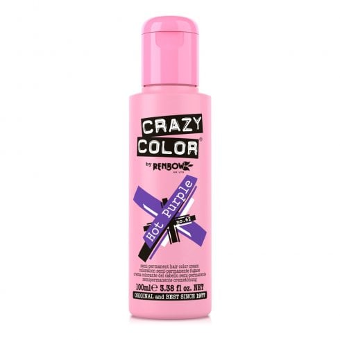 Crazy Color Semi-Permanent Colour Hot Purple 100ml