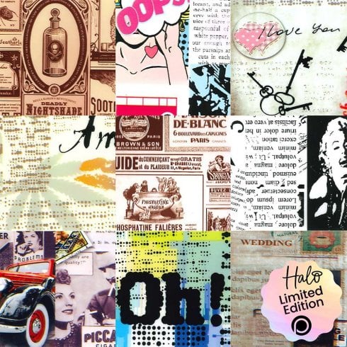 Halo Create Nail Foils Vintage Print (10 Pack)