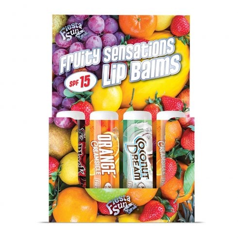 Fiesta Sun Fruity Sensations Lip Balm Display Deal