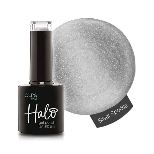 Halo Gel Polish Silver Sparkle 8ml