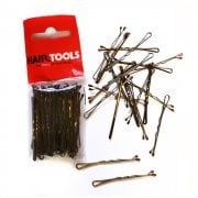 2" Brown Waved Hair Grips (50)
