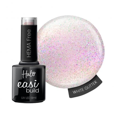 Halo EasiBuild HEMA-free Gel White Glitter 8ml