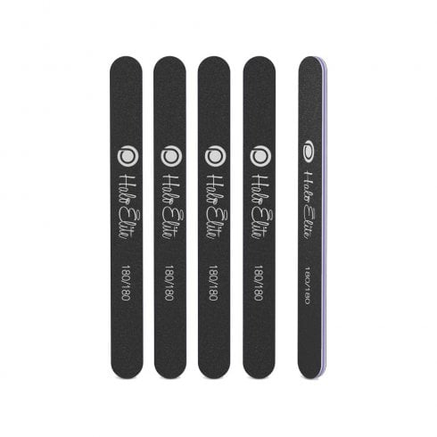 Halo Elite Straight Black Files 180/180 (5 Pack)