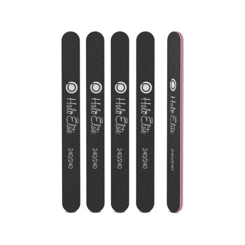Halo Elite Straight Black Files 240/240 (5 Pack)