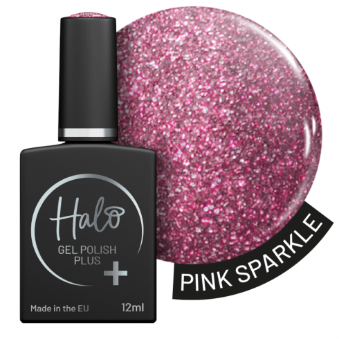 Halo  Gel Polish Plus Pink Sparkle 12ml
