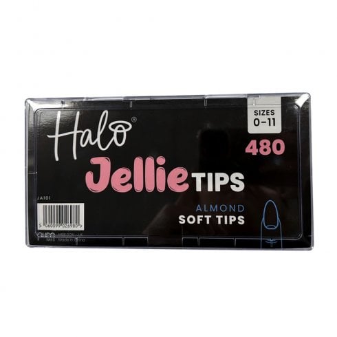 Halo Jellie Nail Tips Almond - Sizes 0-11 (480)