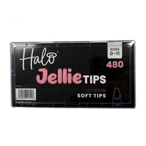 Halo Jellie Nail Tips Coffin - Sizes 0-11 (480)