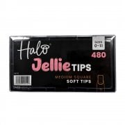 Jellie Nail Tips Medium Square -  Sizes 0-11 (480 Pieces)