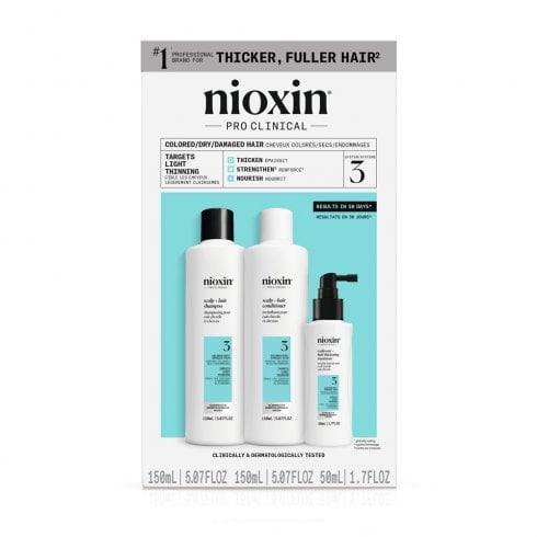 Nioxin System 3 Trial Kit - Light Thinning (Coloured/Dry/Damaged Hair)