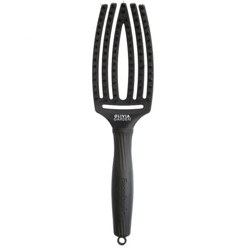 Olivia Garden Fingerbrush Boar & Nylon Black Medium
