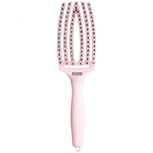 Olivia Garden Fingerbrush Boar & Nylon Pastel Pink Medium