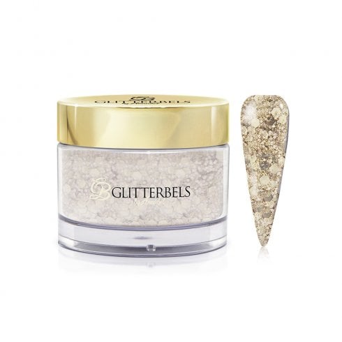 Glitterbels Pre-Mixed Glitter Acrylic Powder Chunky Gold 28g