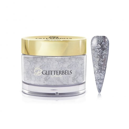 Glitterbels Pre-Mixed Glitter Acrylic Powder Chunky Graphite 28g