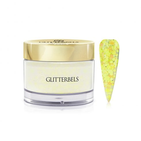 Glitterbels Pre-Mixed Glitter Acrylic Powder Lemon Fizz 28g