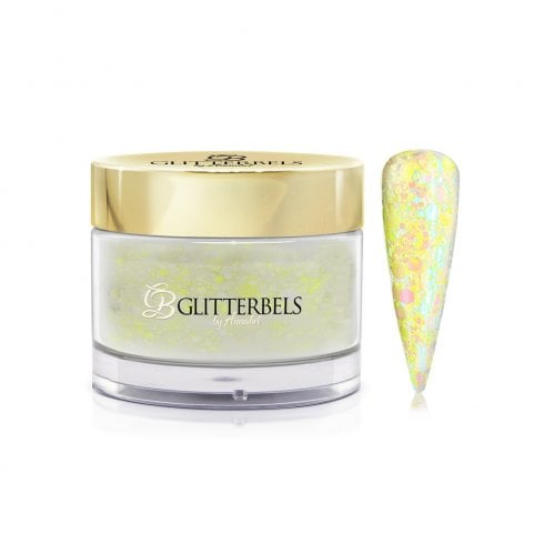 Glitterbels Pre-Mixed Glitter Acrylic Powder Lemon Swirl 28g