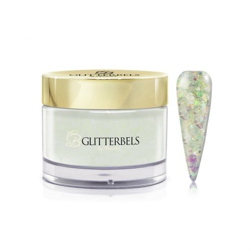 Glitterbels Pre-Mixed Glitter Acrylic Powder Minty Stardust 28g