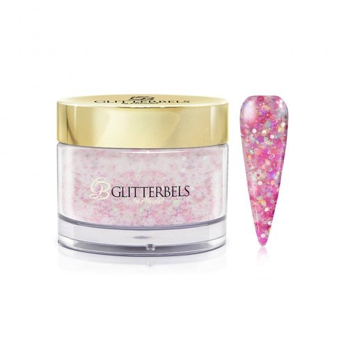 Glitterbels Pre-Mixed Glitter Acrylic Powder Pink Parrot 28g