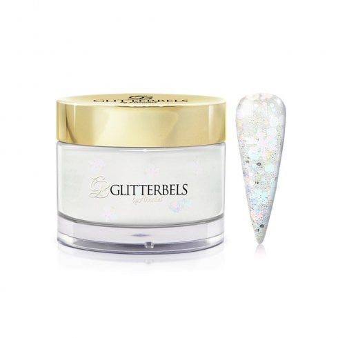 Glitterbels Pre-Mixed Glitter Acrylic Powder Snow Ball Fight 28g