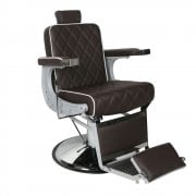 Chrysler Barber Chair Brown/White Piping