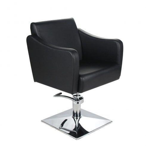 Salon Fit Manhattan Hydraulic Chair Black with Square Base