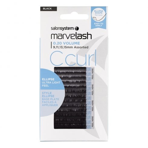Salon System C Curl Ellipse Individual Lashes (0.20 assorted)