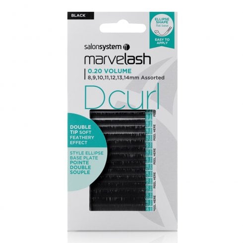 Salon System D Curl Double Tip Ellipse Individual Lashes (0.20 Assorted)