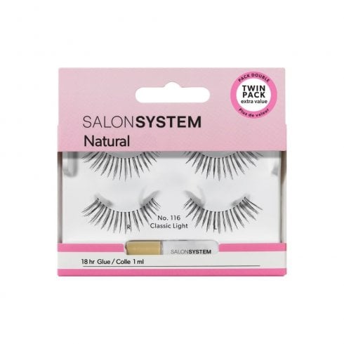 Salon System Extra Value Natural Strip Lashes 116 (Twin Pack)